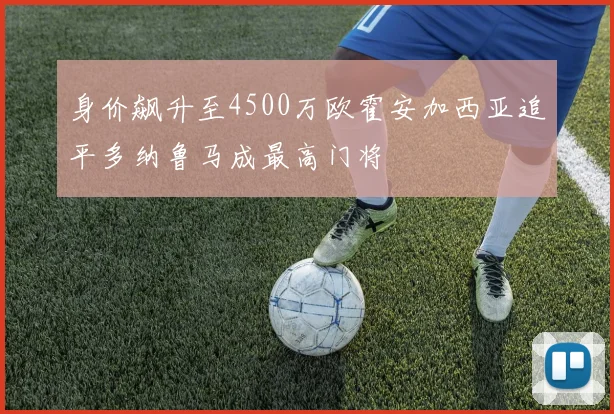 身价飙升至4500万欧霍安加西亚追平多纳鲁马成最高门将